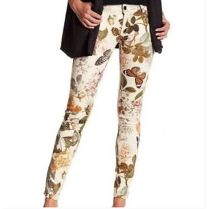 Etienne Marcel Butterfly Skinny Jeans Colorful Cotton  size 28